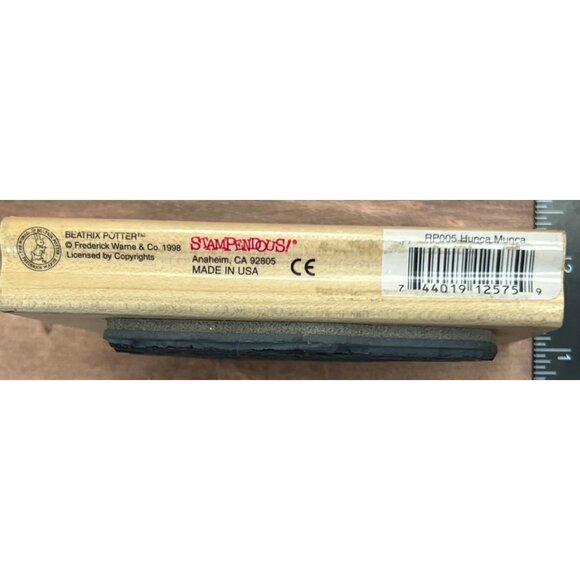 RARE Beatrix Potter Rubber Stamp Wood Block Mouse Family Scene RP005 Hunca Munca - Picture 5 of 7